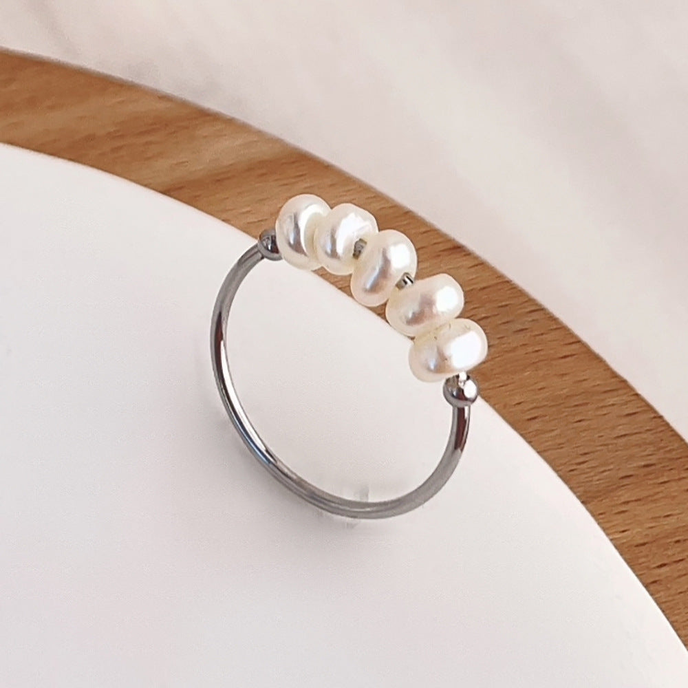 Lila Pearl Ring