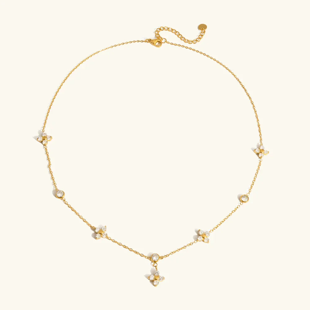 Meadow Diamond Clover Necklace