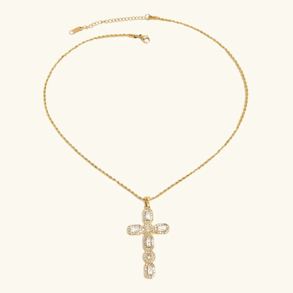 Adaline Diamond Cross Necklace