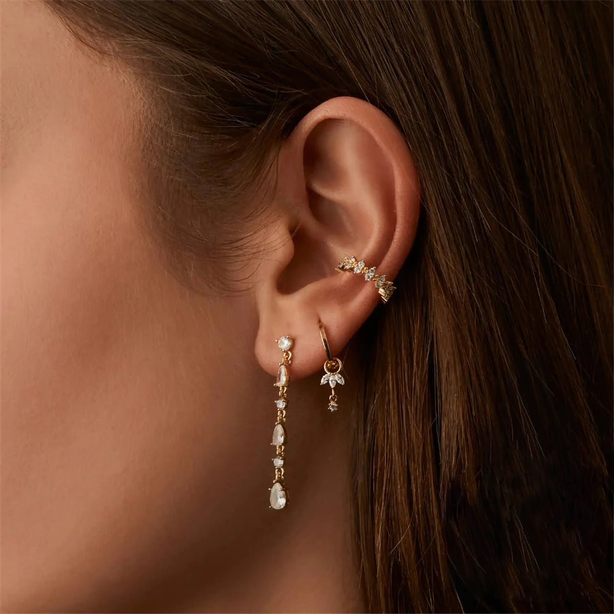 Elise Removable Charm Hoops