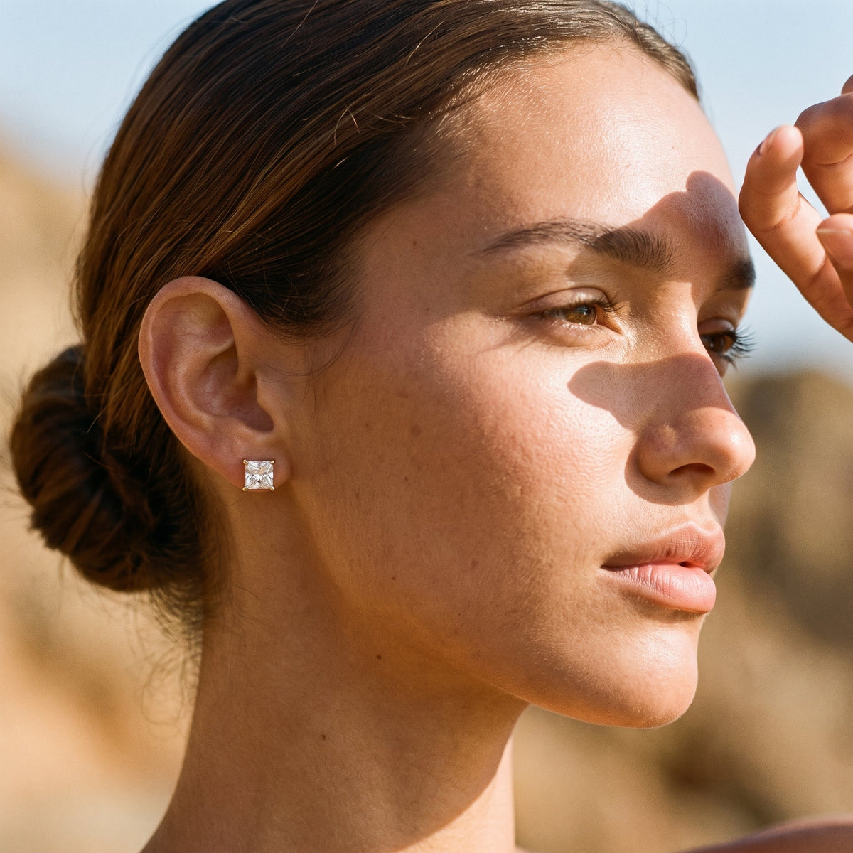 Wilhelmina Solitaire Earrings