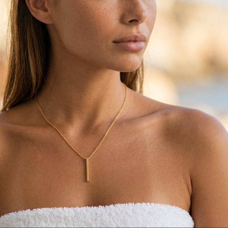 Rowan Gold Bar Necklace