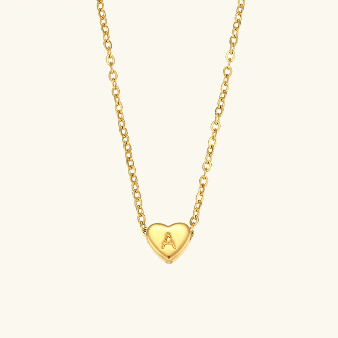 Amélie Heart Initial Necklace