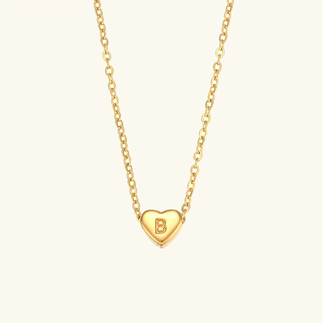 Amélie Heart Initial Necklace