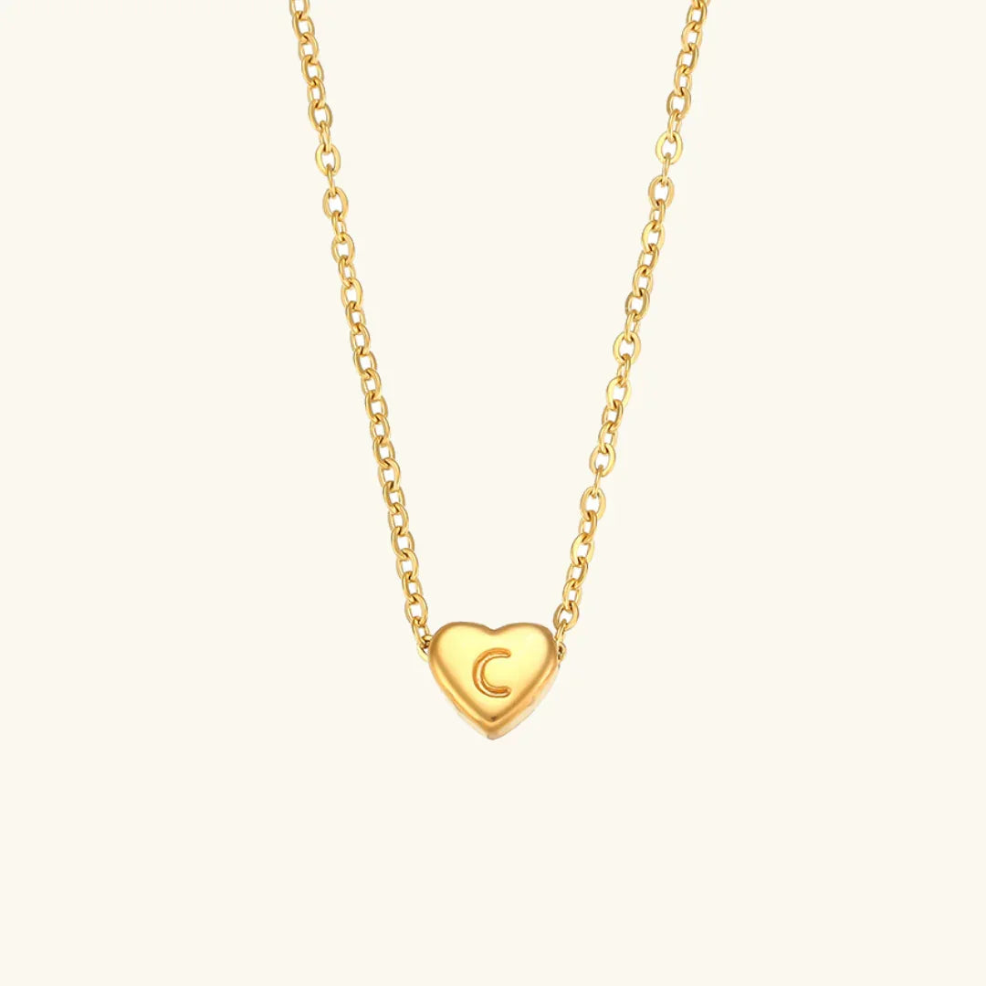 Amélie Heart Initial Necklace