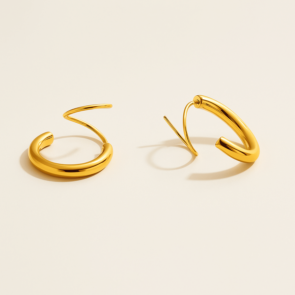Tess Double Hoops