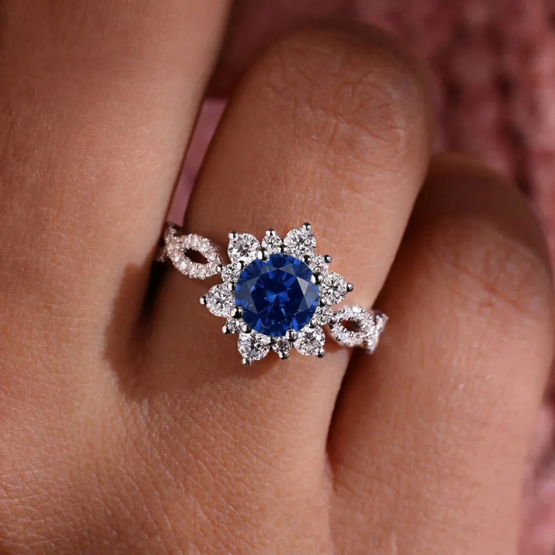 Saphira Flower Ring