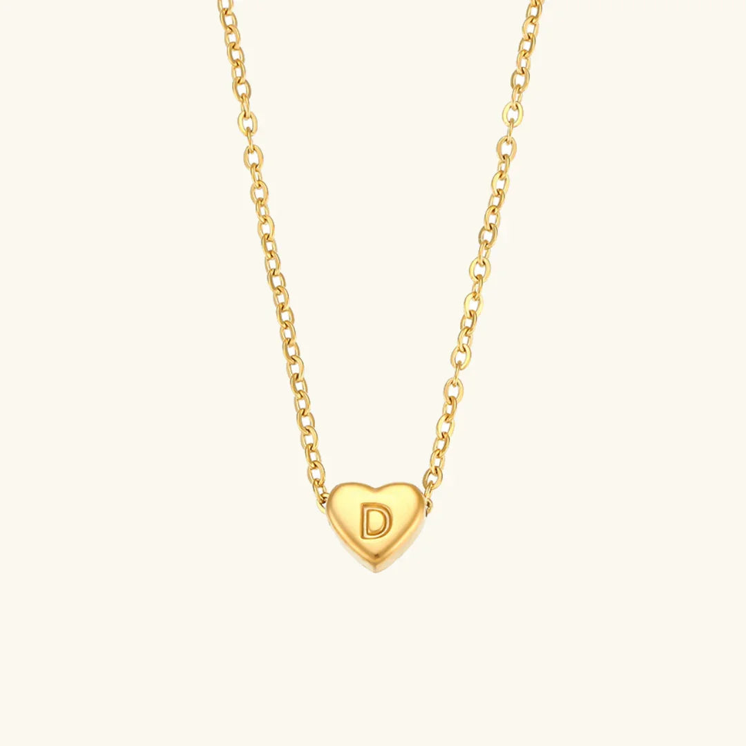 Amélie Heart Initial Necklace