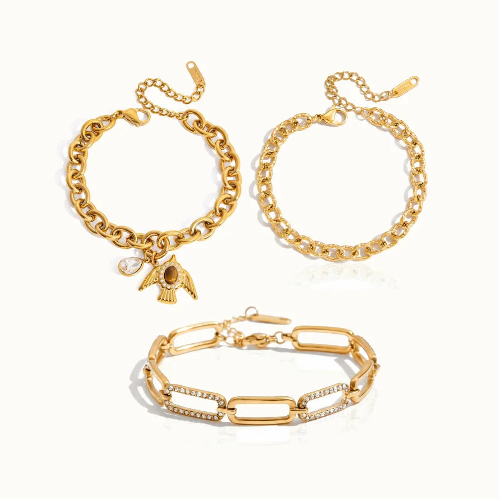Odalys Chain Stack Bracelet Bundle