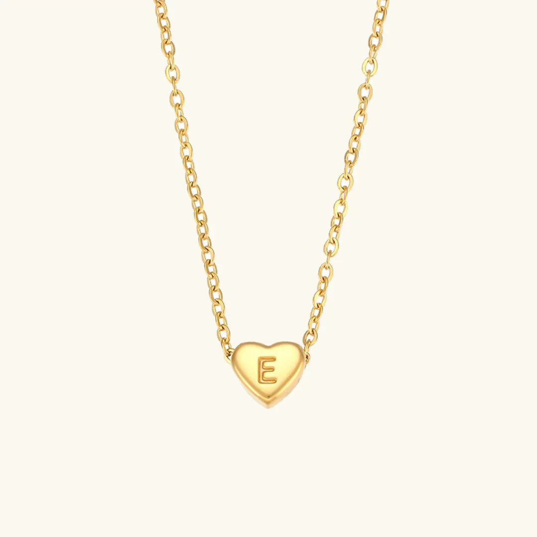 Amélie Heart Initial Necklace