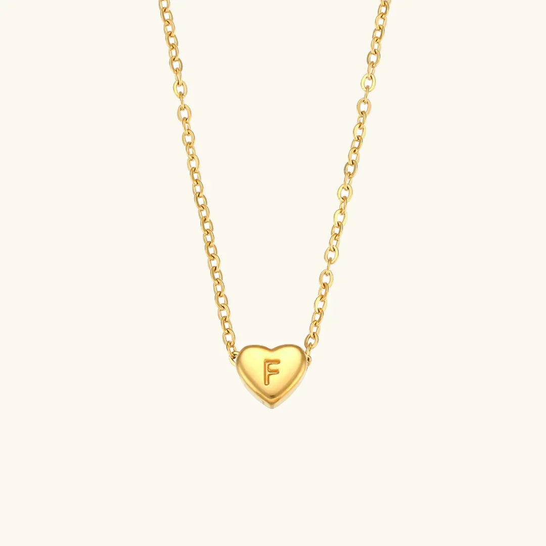 Amélie Heart Initial Necklace