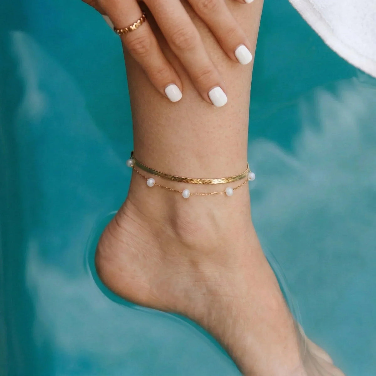 Coquette Freshwater Pearl Anklet