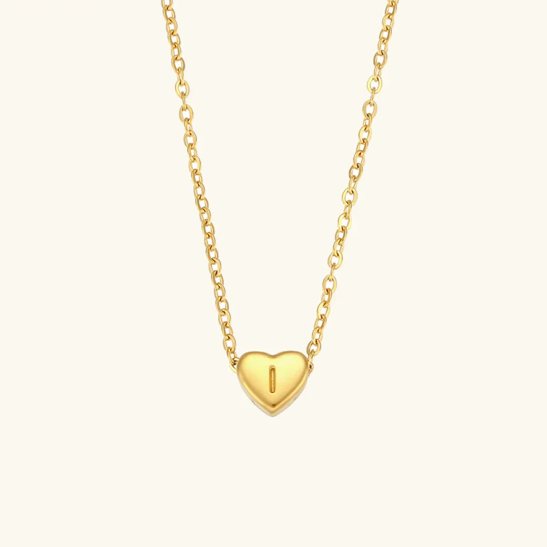 Amélie Heart Initial Necklace