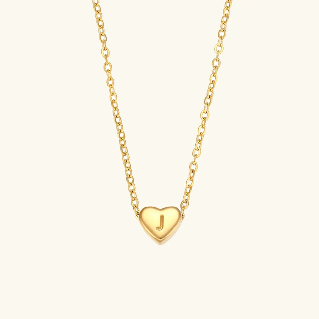 Amélie Heart Initial Necklace