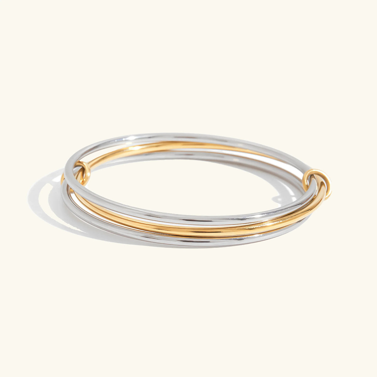 Nicolette Two Tone Stacked Bracelet