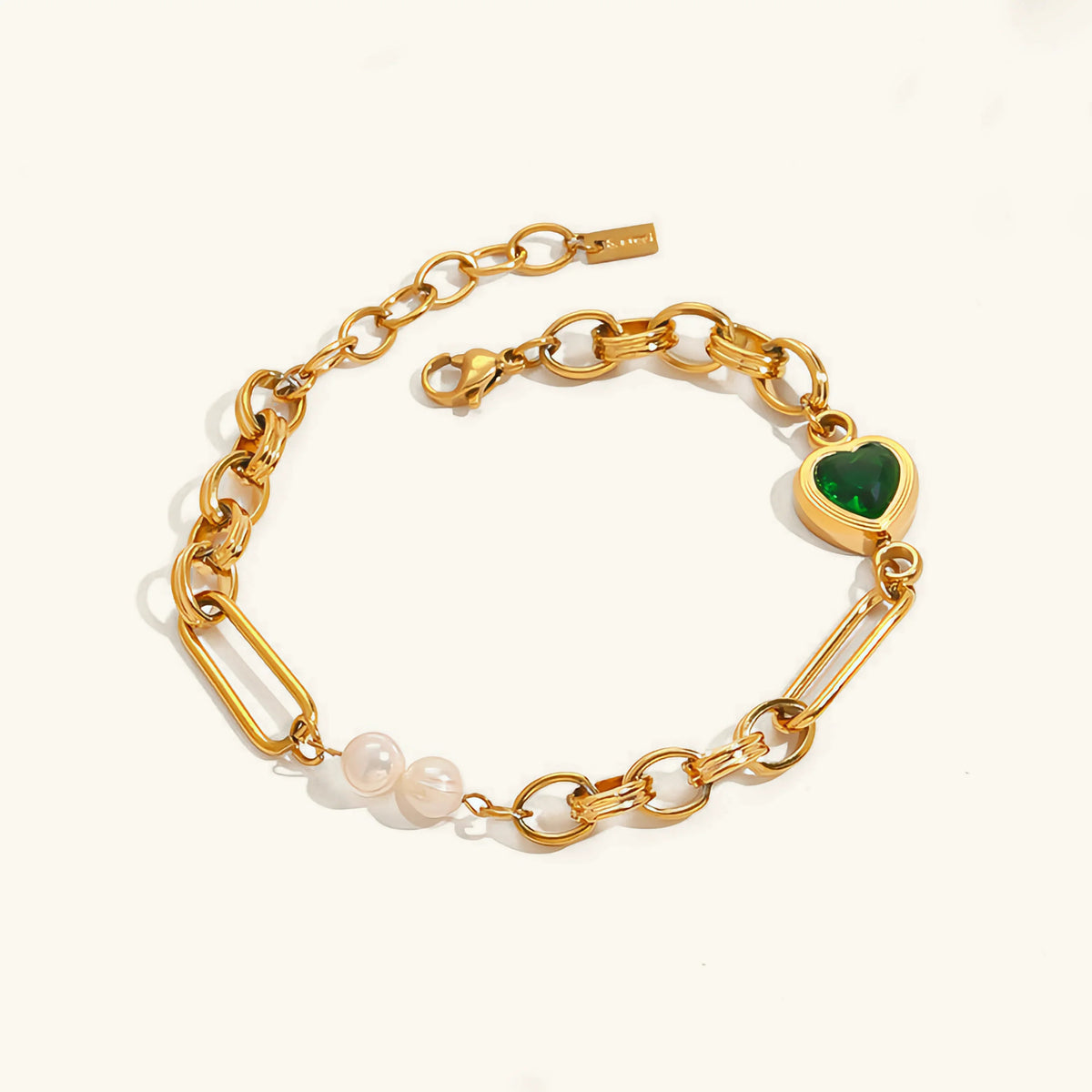 Rosalind Emerald Pearl Bracelet
