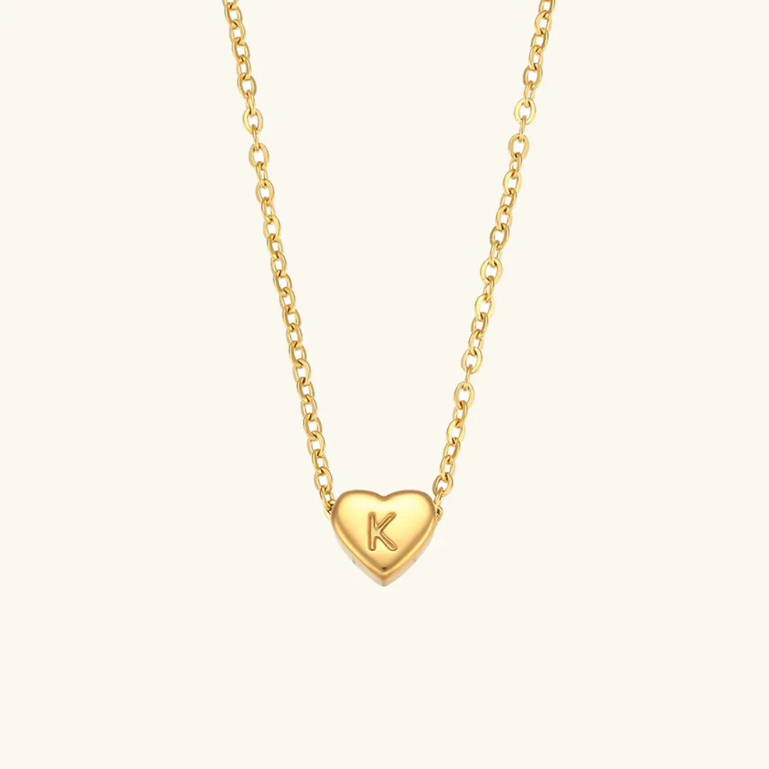 Amélie Heart Initial Necklace