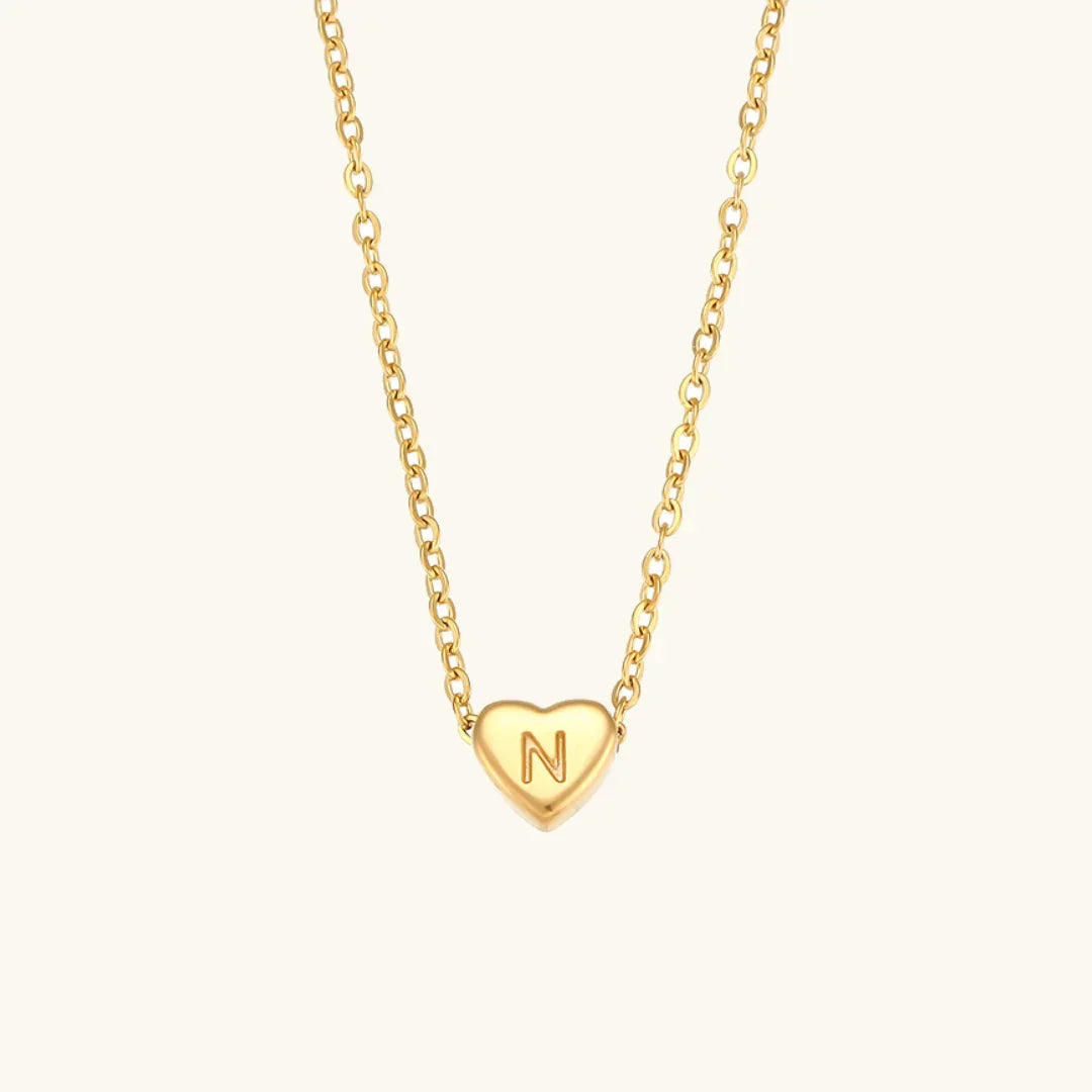 Amélie Heart Initial Necklace