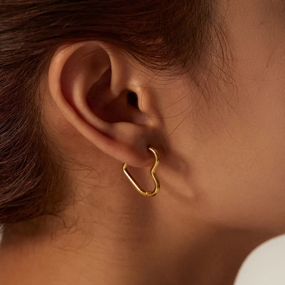 Cecile Heart Hoops