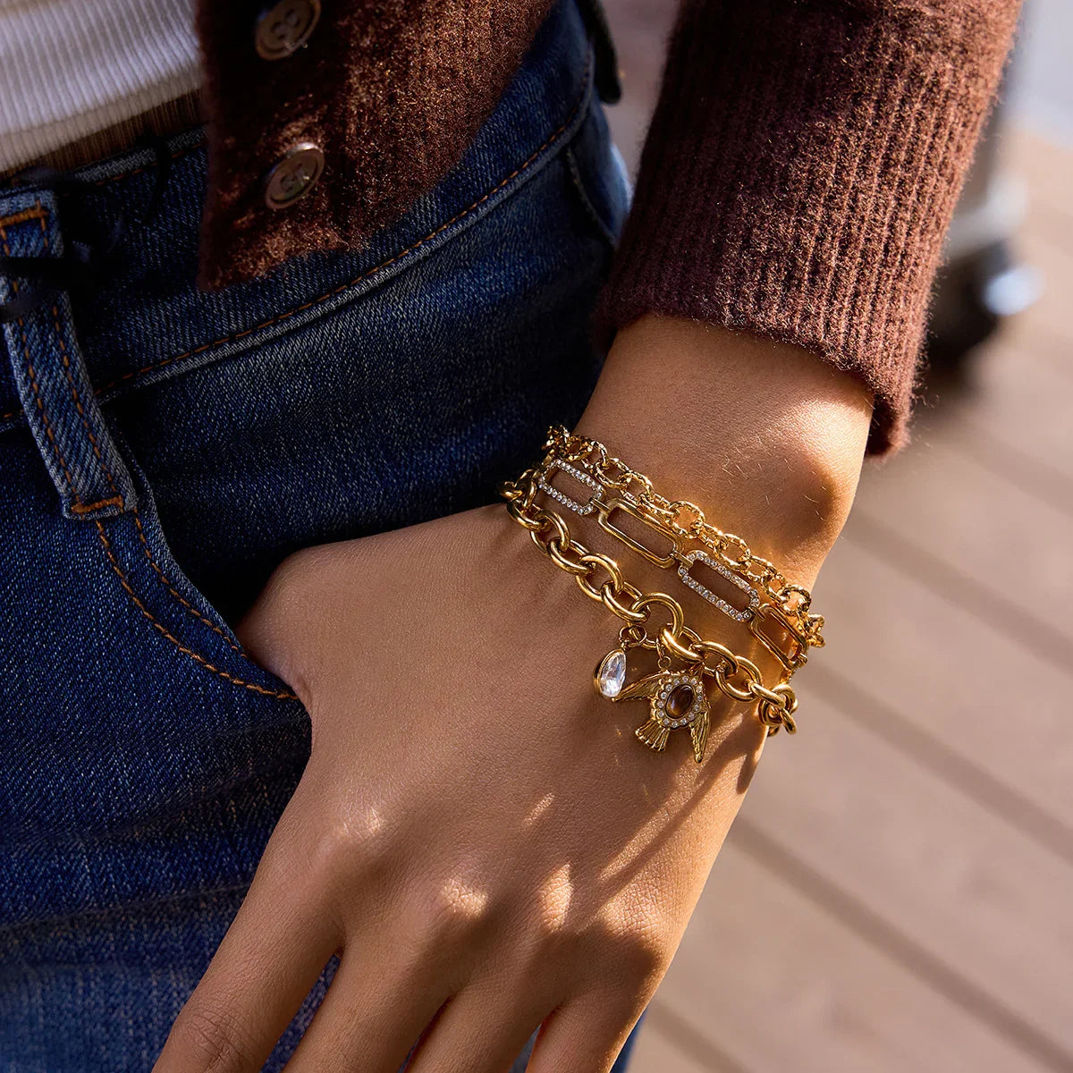 Odalys Chain Stack Bracelet Bundle