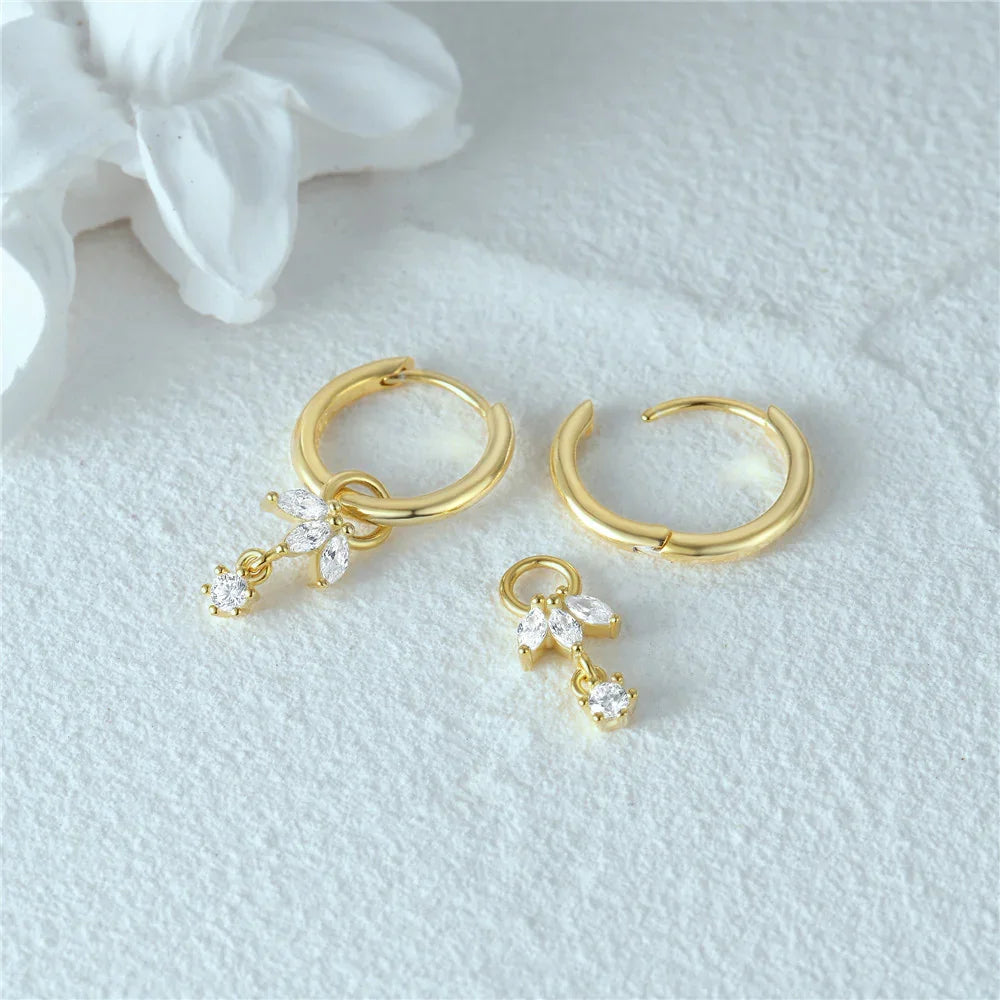 Elise Removable Charm Hoops