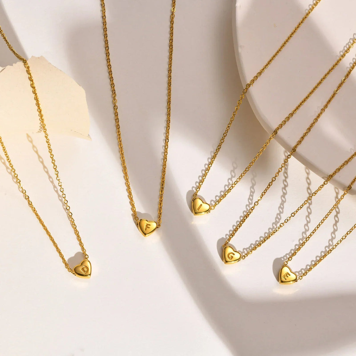 Amélie Heart Initial Necklace