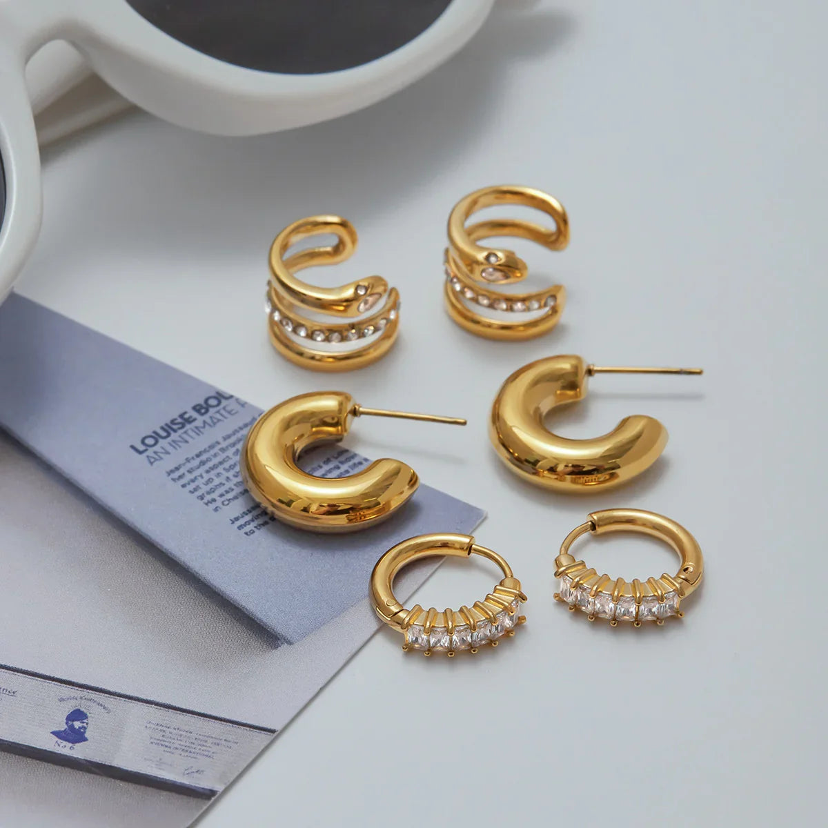 Leocadia Staple Gold Earrings Set