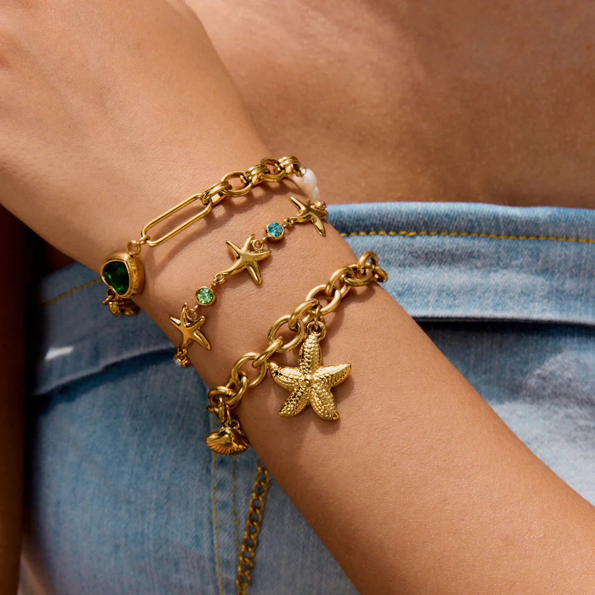 Rosalind Emerald Pearl Bracelet