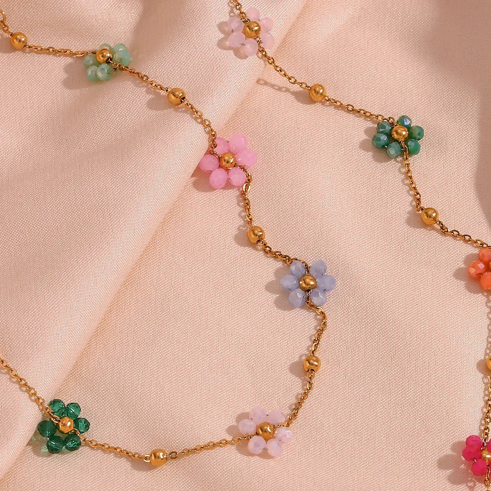 Hyacinth Floral Gold Necklace