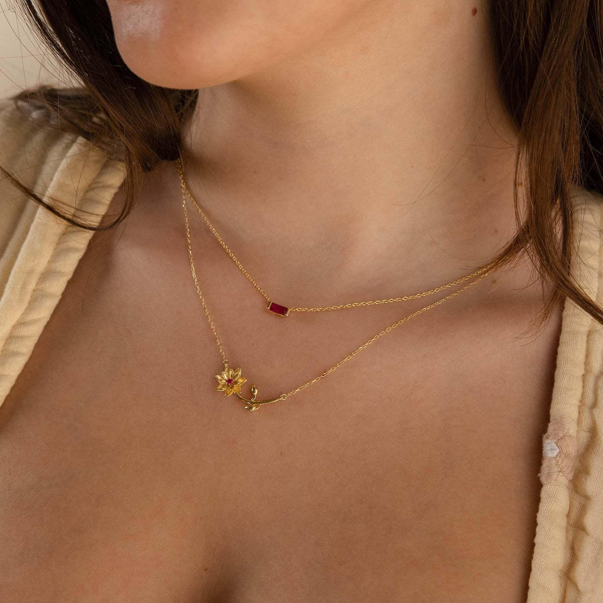 Delilah Birth Flower Necklace
