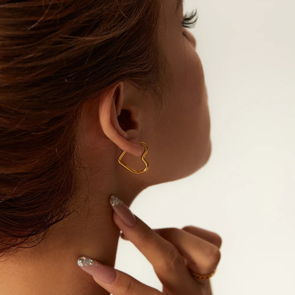 Cecile Heart Hoops