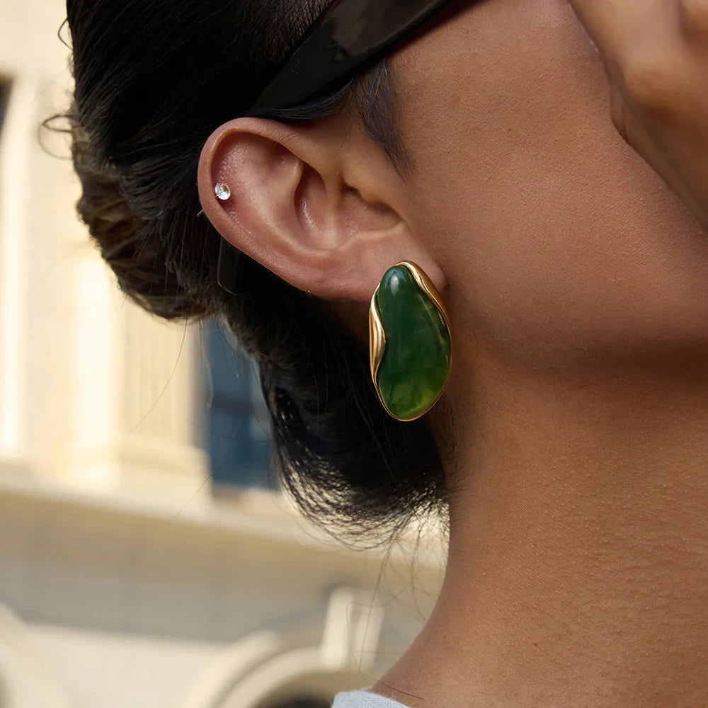 Sylvie Polished Gemstone Earrings