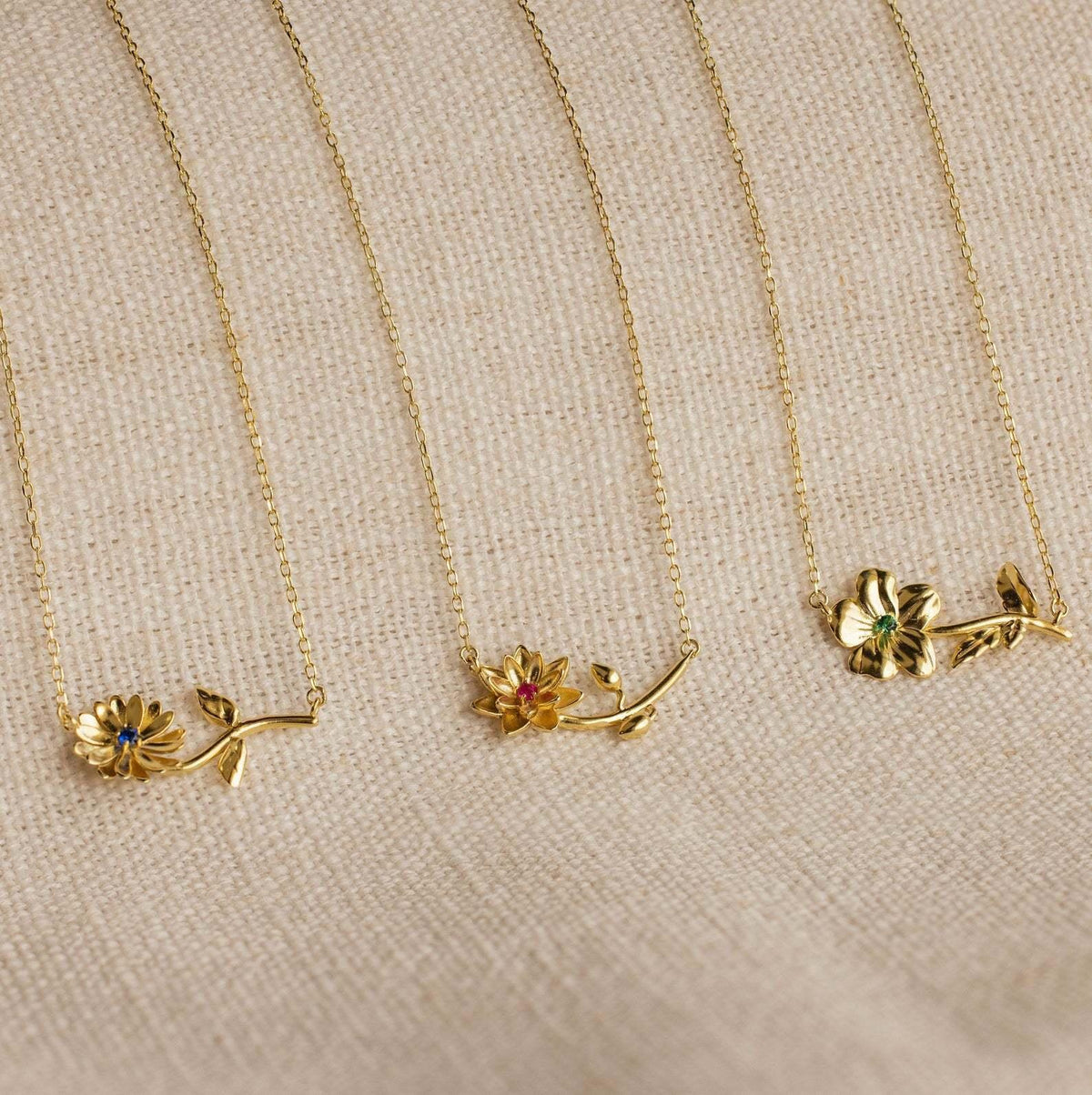 Delilah Birth Flower Necklace