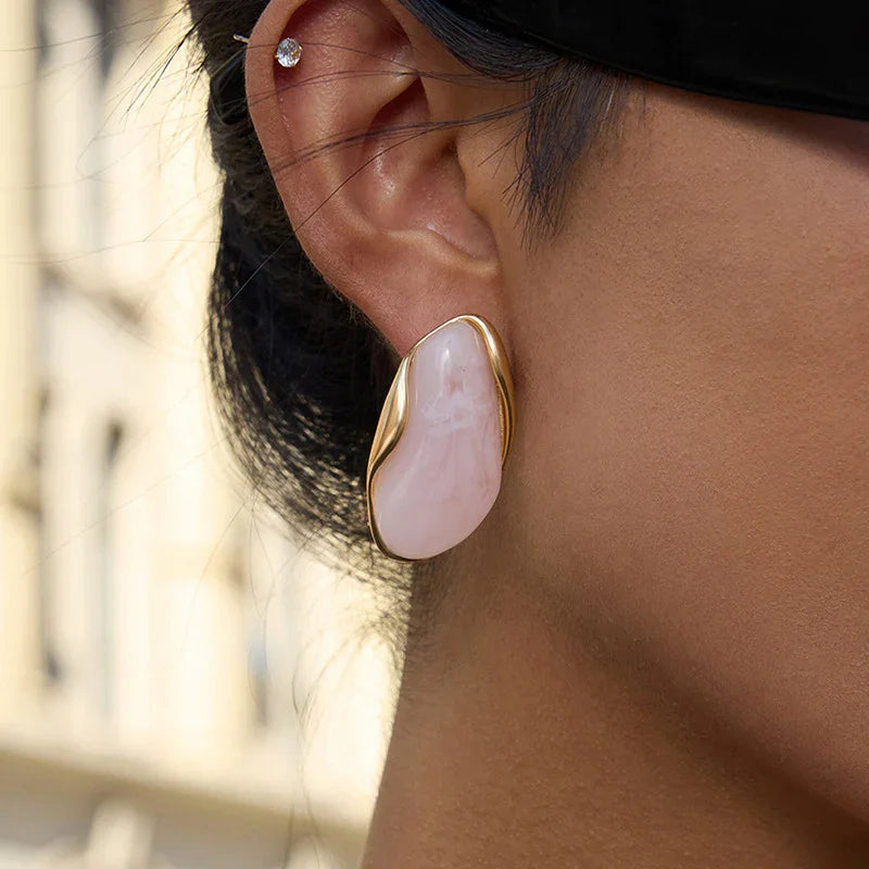 Sylvie Polished Gemstone Earrings