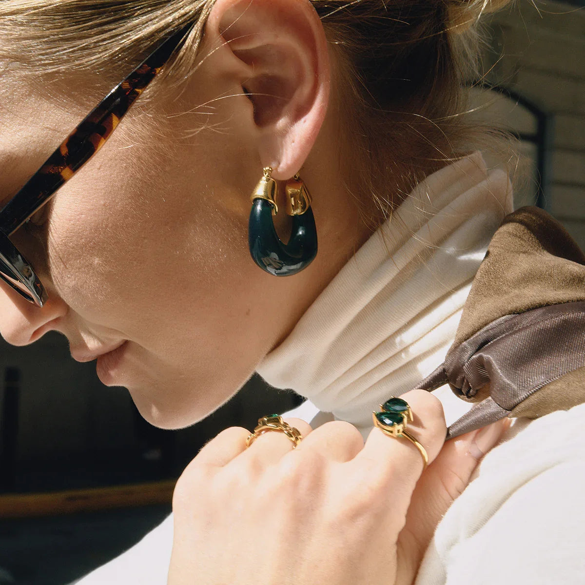 Perpetua Chunky Enamel Hoops