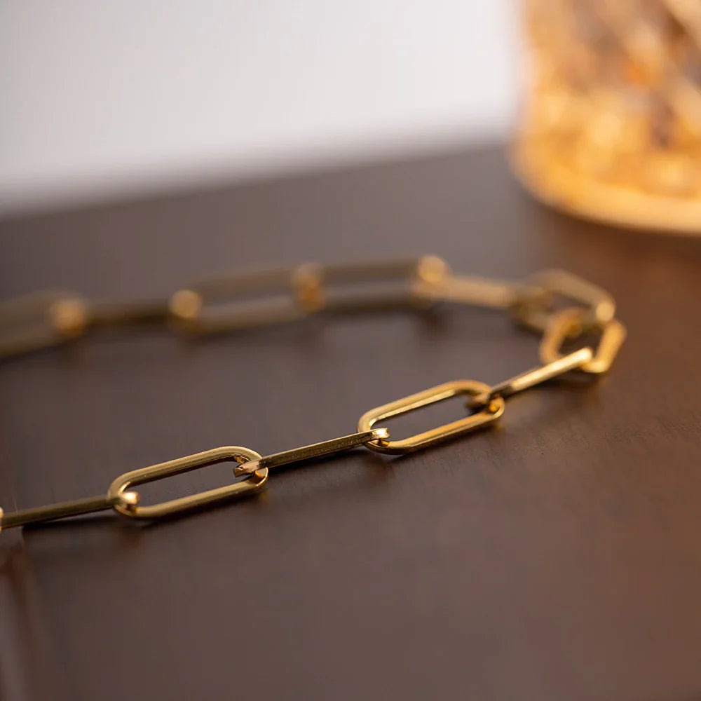 Ximena Gold Paperclip Chain Necklace