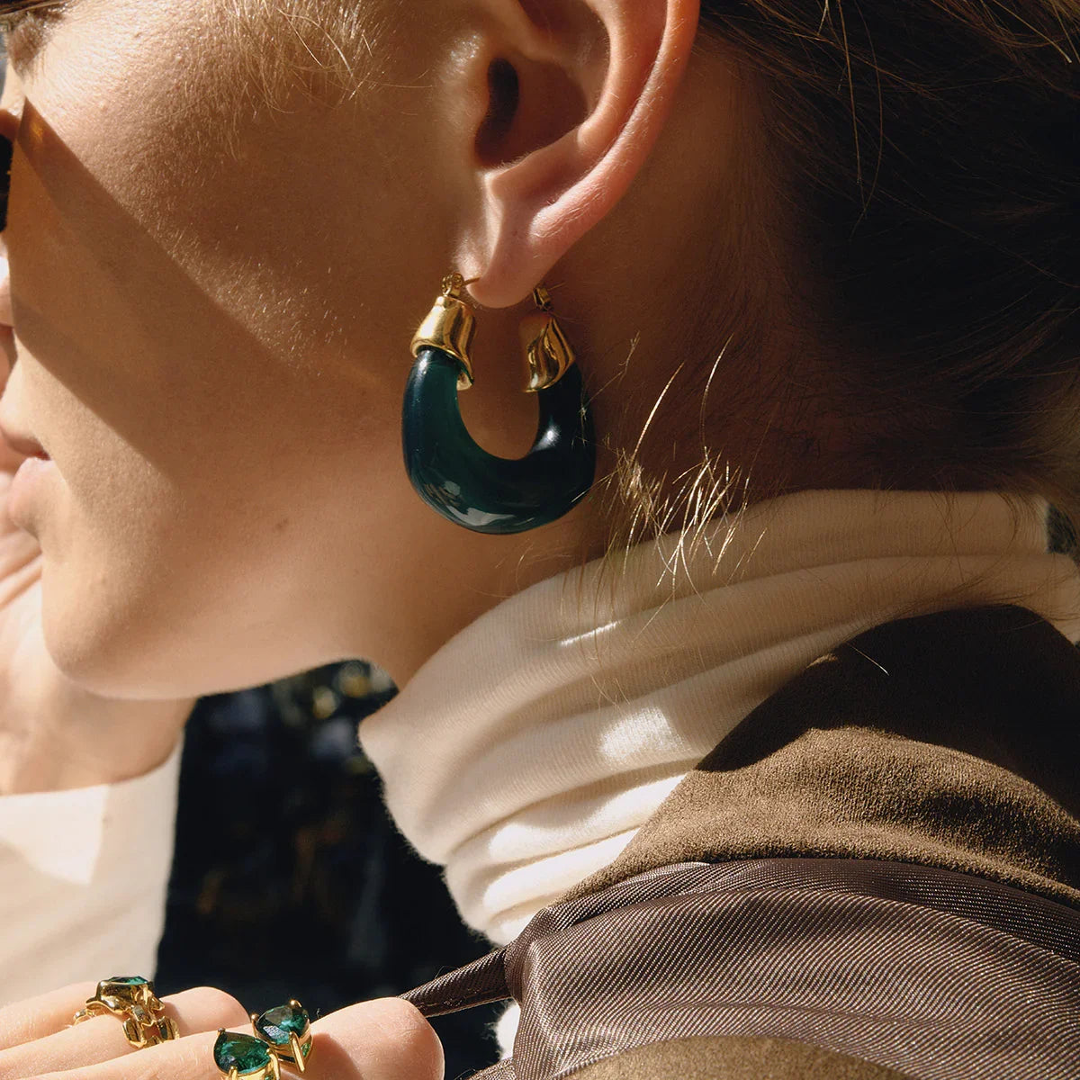 Perpetua Chunky Enamel Hoops