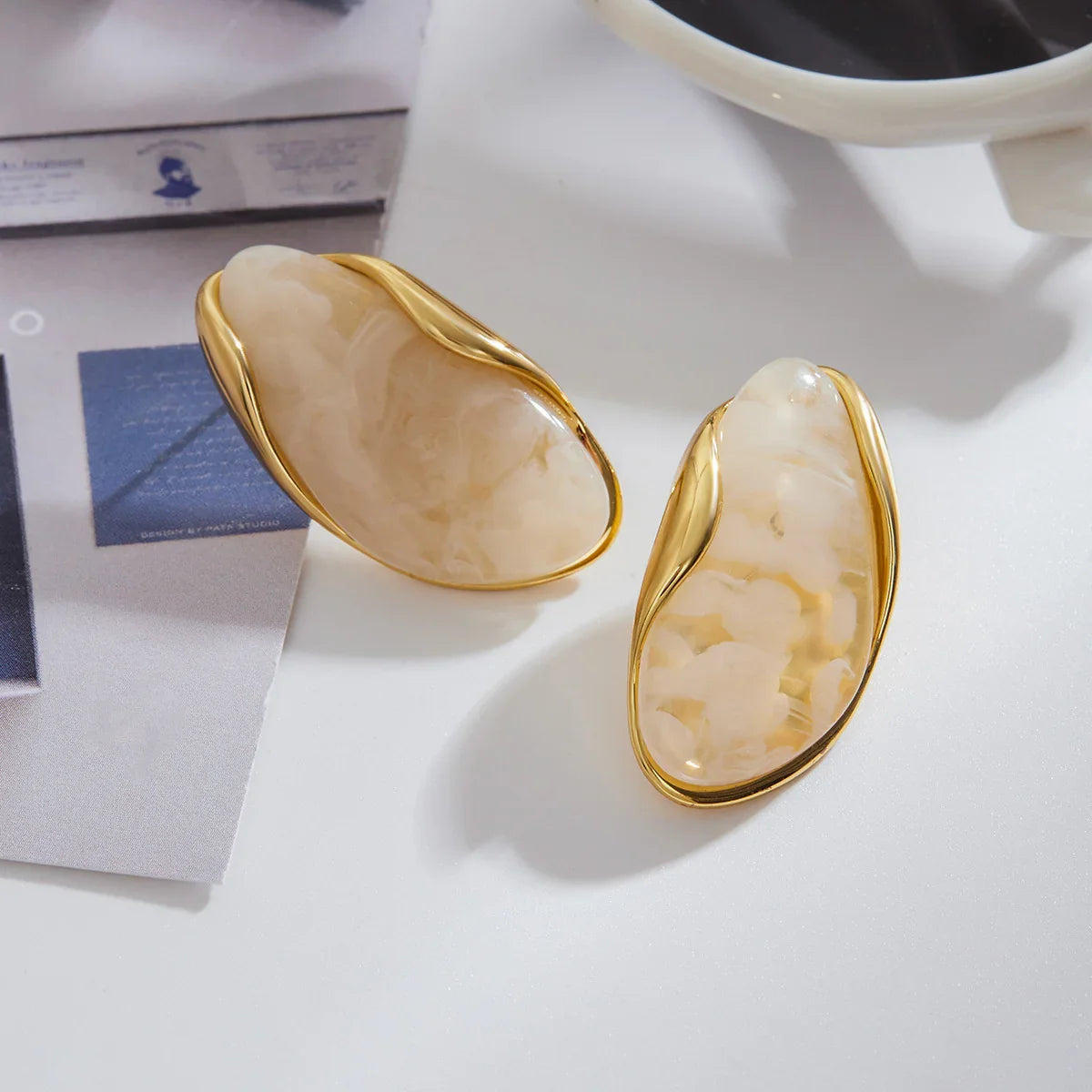 Sylvie Polished Gemstone Earrings
