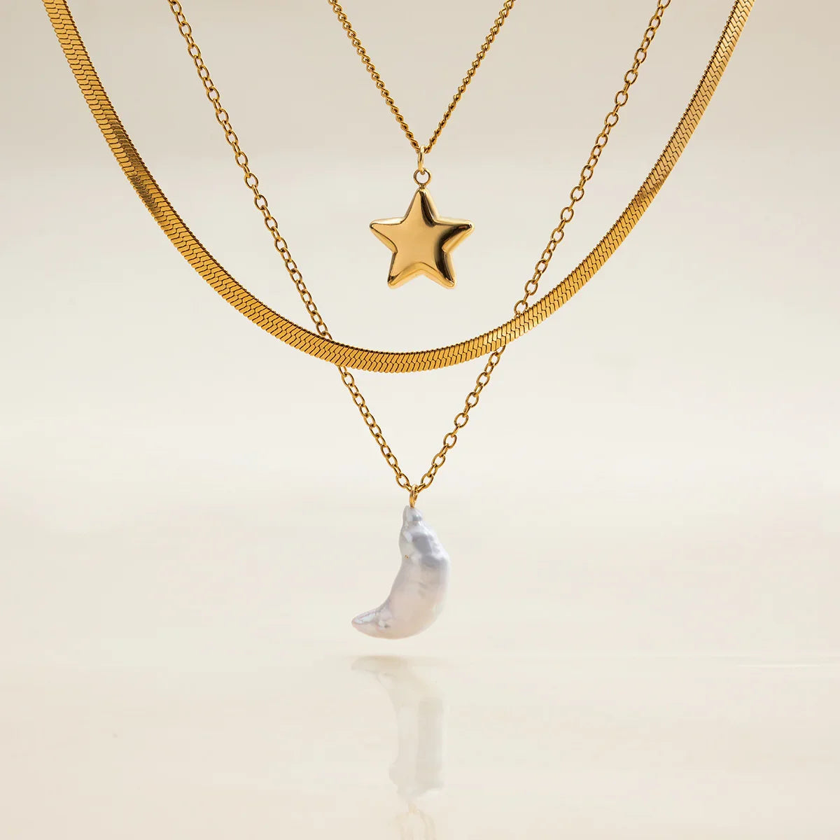 Celeste Sun & Moon Layered Necklace