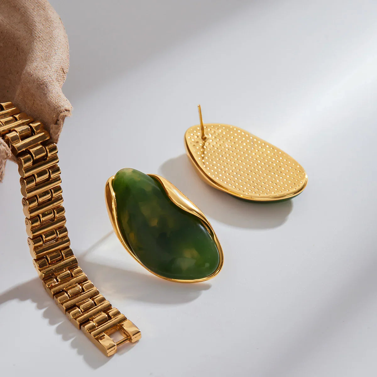 Sylvie Polished Gemstone Earrings