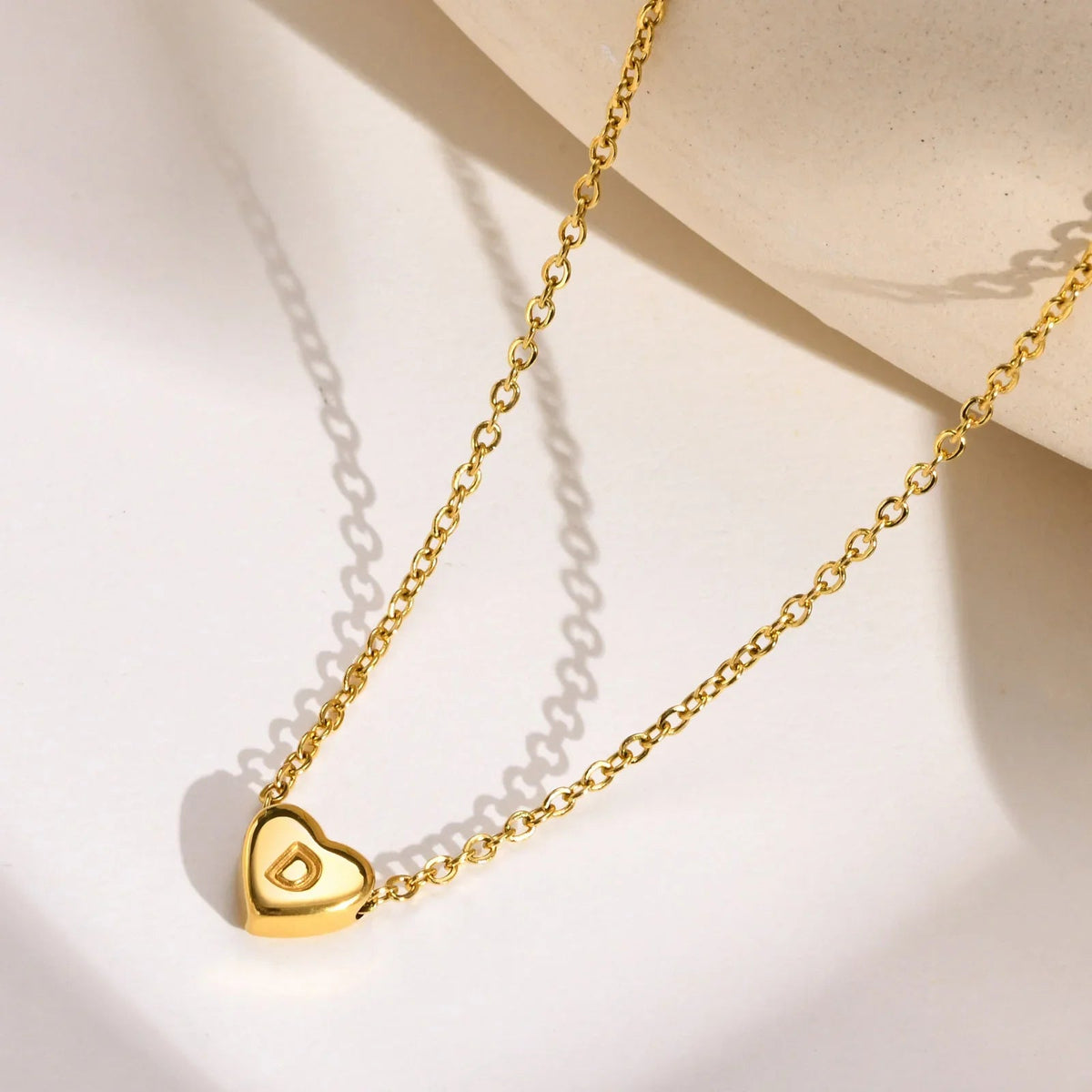 Amélie Heart Initial Necklace