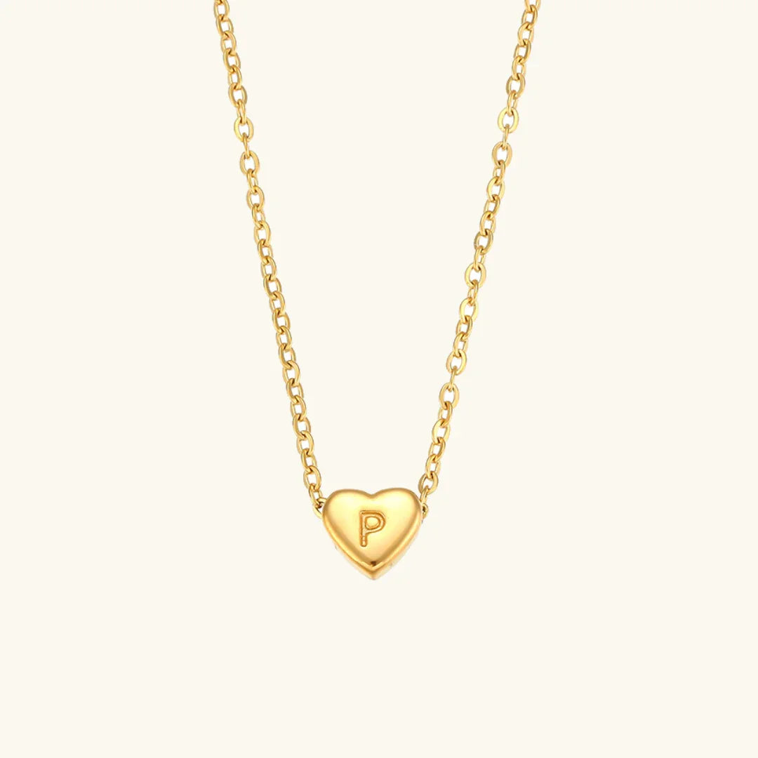 Amélie Heart Initial Necklace