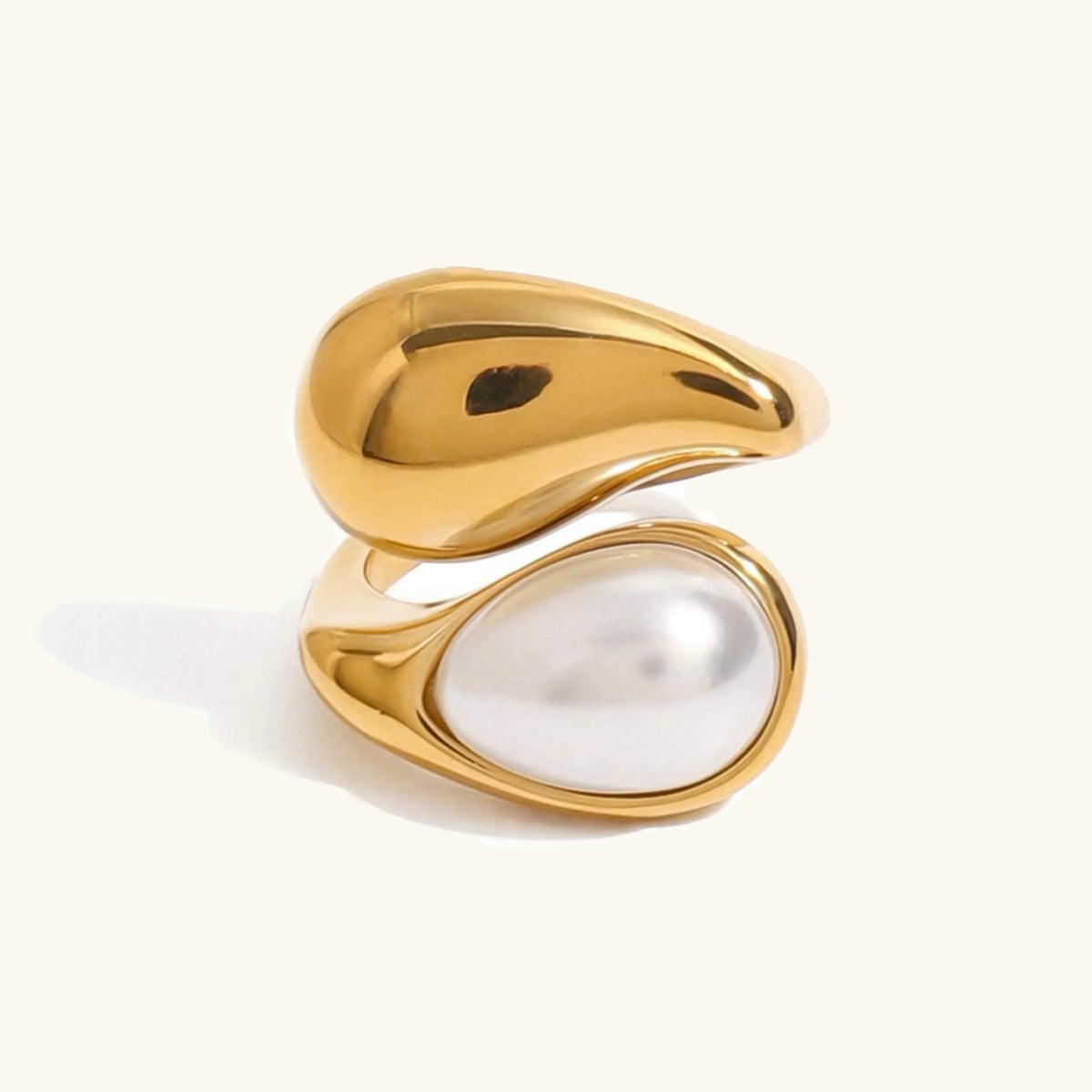 Pernille Amber Pearl Ring