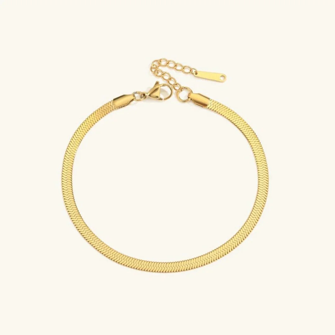 Noa Herringbone Anklet