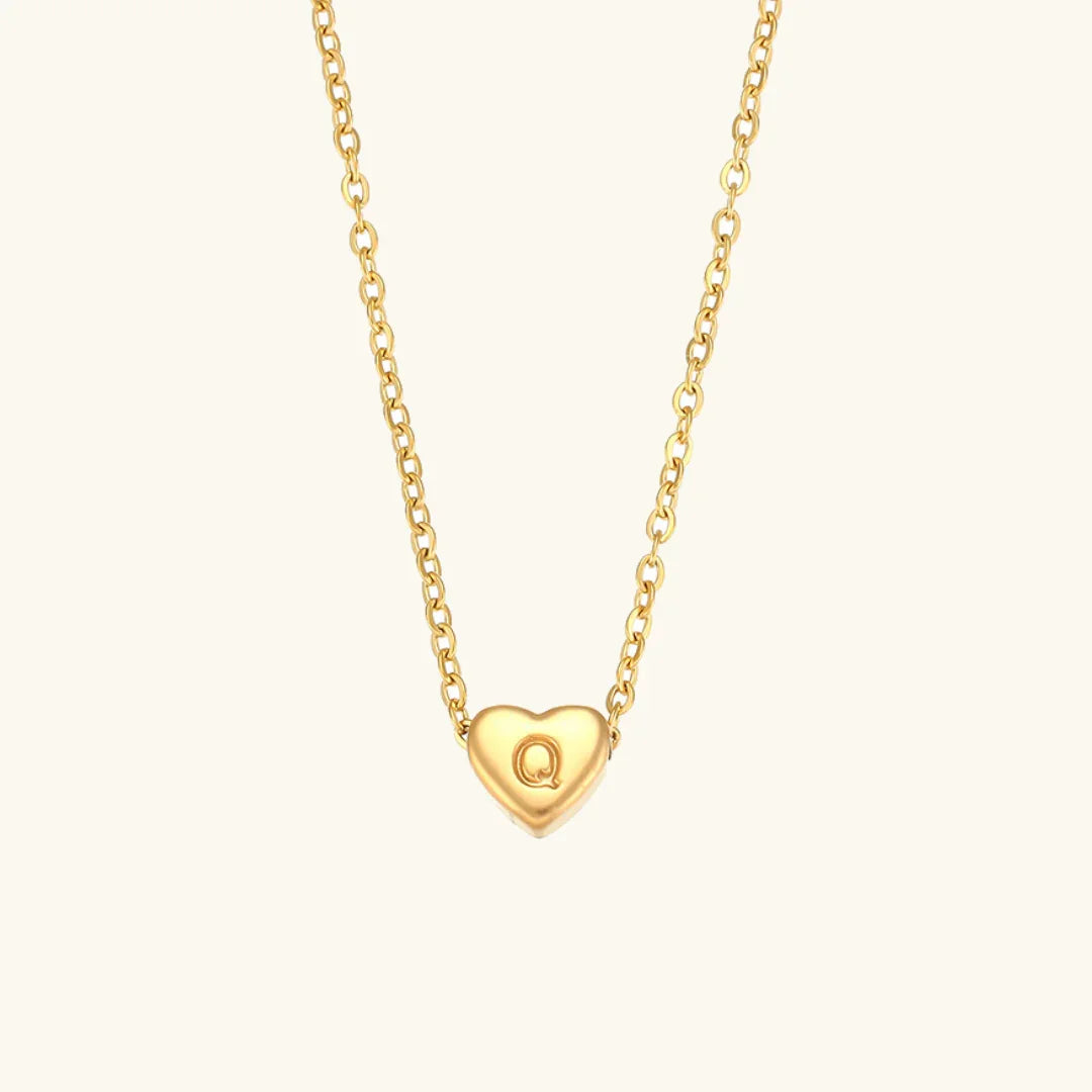 Amélie Heart Initial Necklace