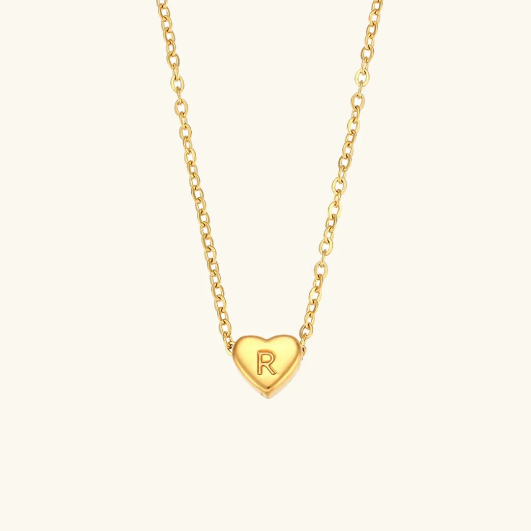 Amélie Heart Initial Necklace