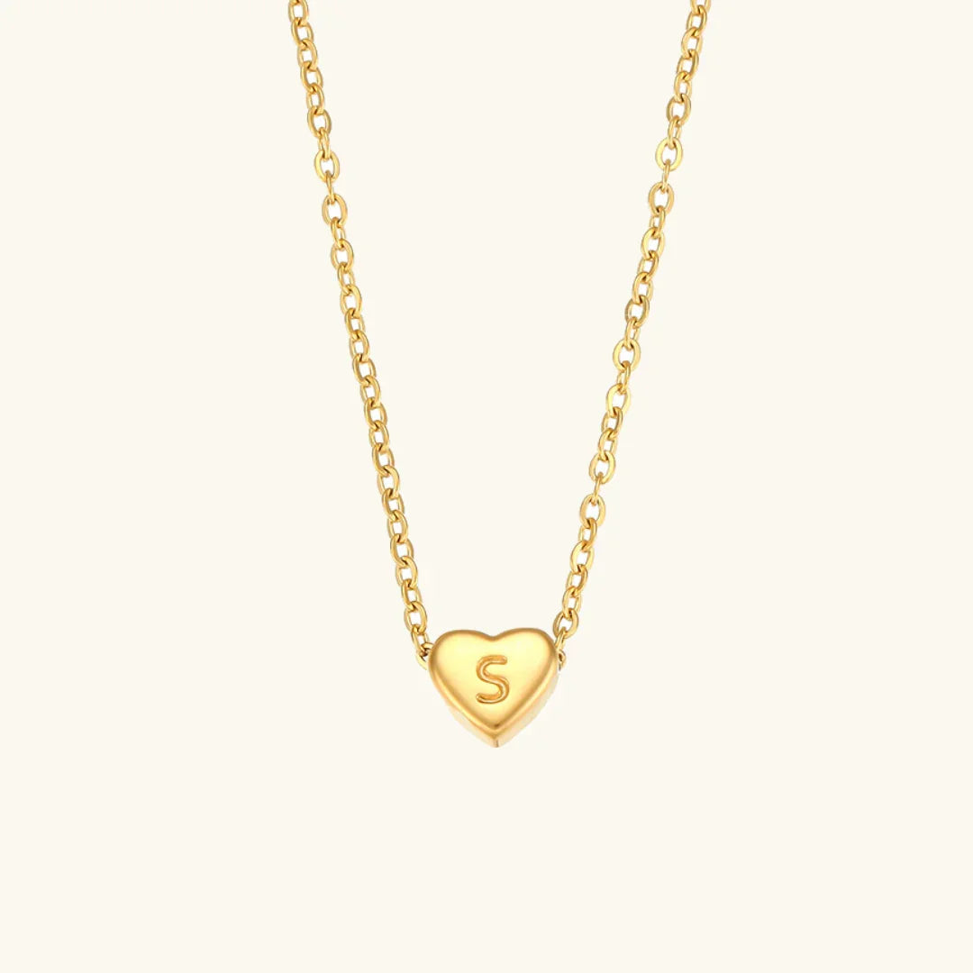 Amélie Heart Initial Necklace