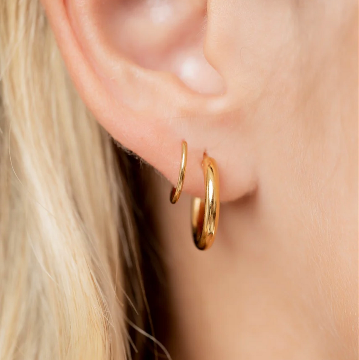 Tess Double Hoops