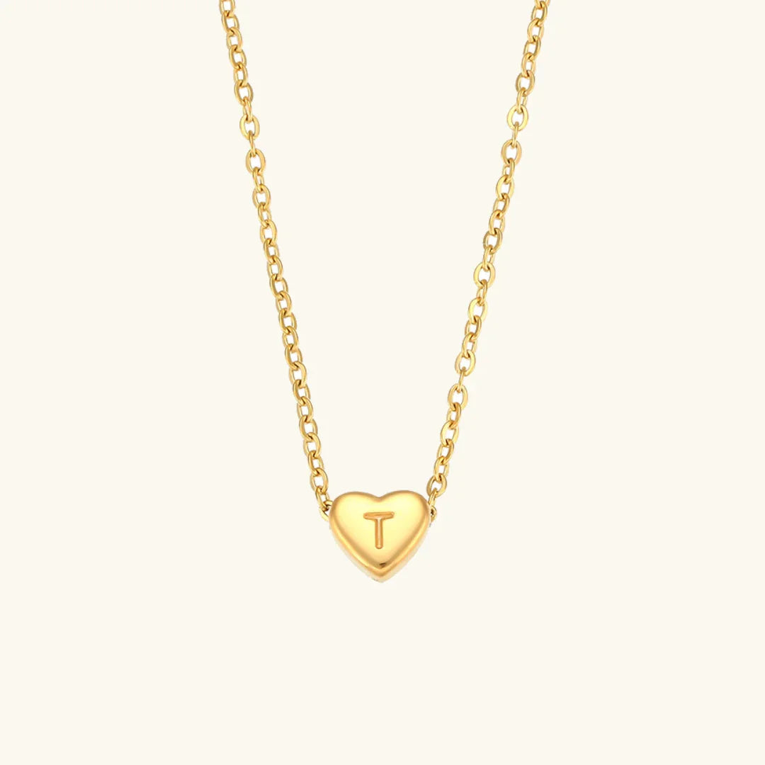 Amélie Heart Initial Necklace