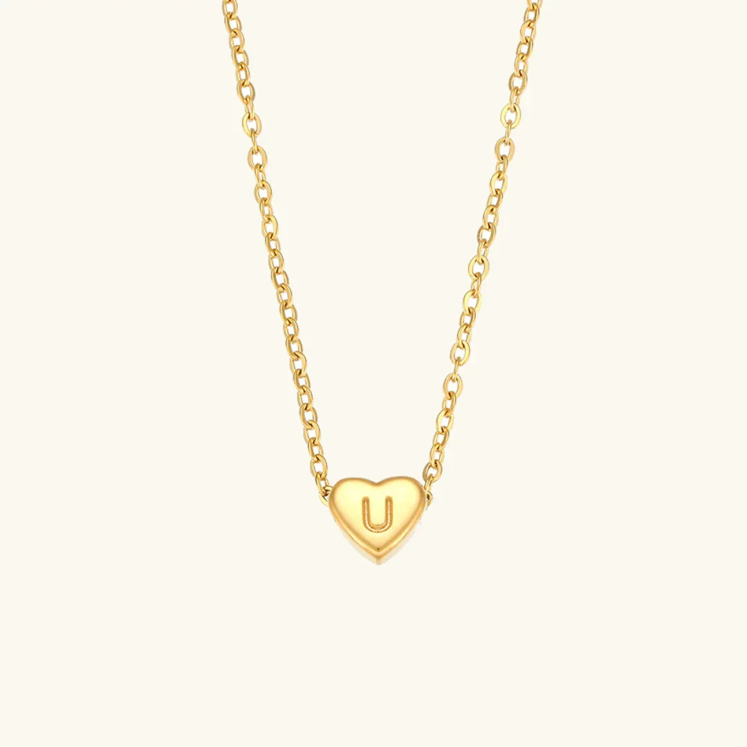 Amélie Heart Initial Necklace
